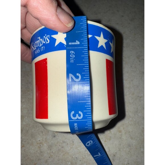 Vintage Sambo’s Restaurant 1970s Coffee Mug USA Red White and Blue - Picture 9 of 12